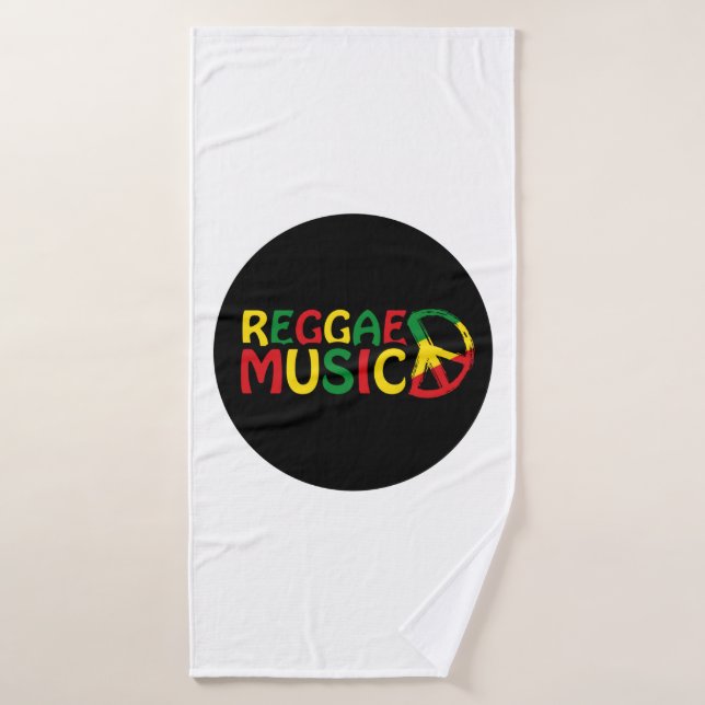 Reggae Music design, reggae art Bath Towel (Bath Towel)