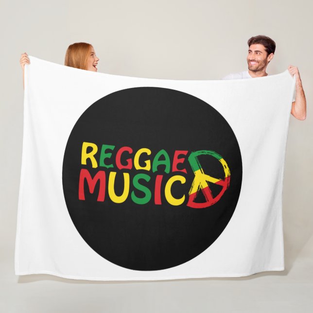 Reggae Music design, reggae art Fleece Blanket (In Situ)