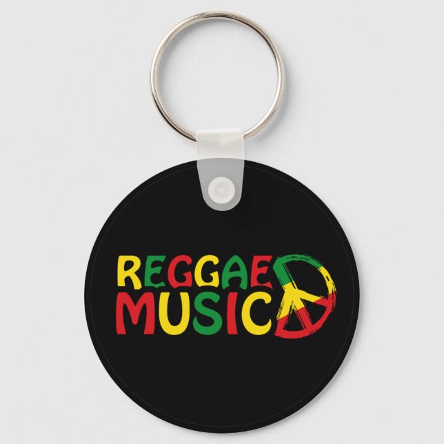 Reggae Music design, reggae art Key Ring (Front)