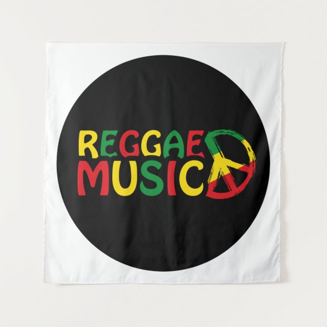 Reggae Music design, reggae art Tapestry (Front)