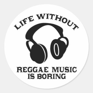 Reggae Music designs Classic Round Sticker