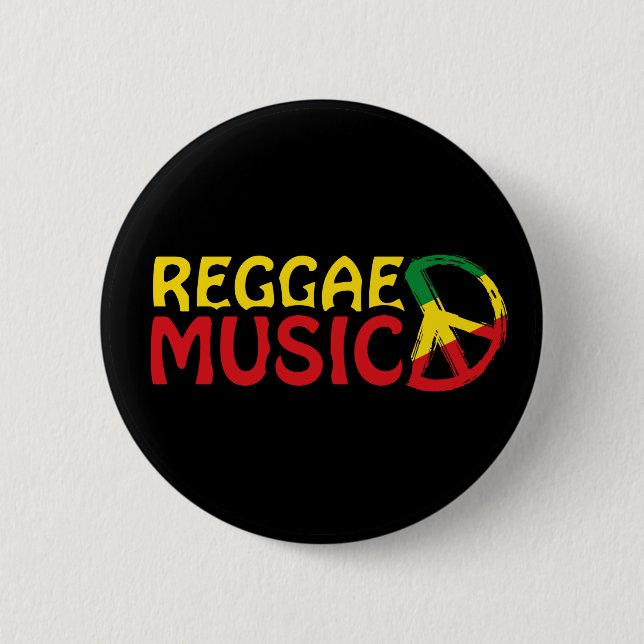 Reggae Music - model2b-circle-black 6 Cm Round Badge (Front)