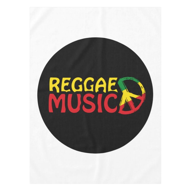 Reggae Music - model2b-circle-black Tablecloth (Front)
