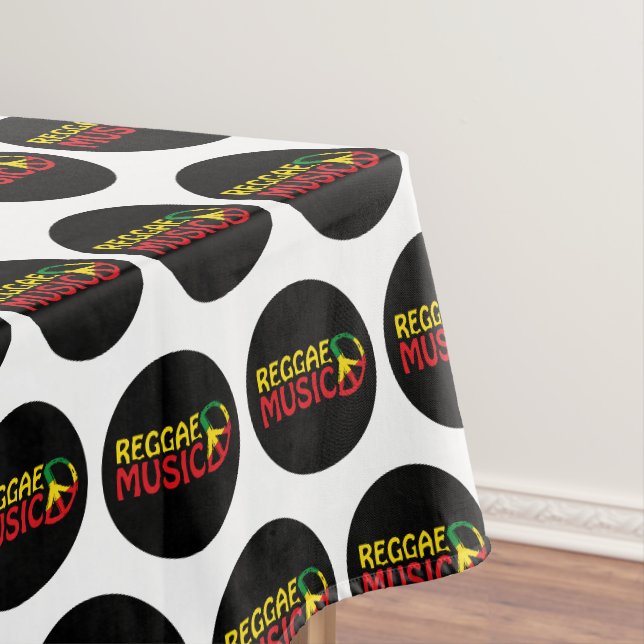 Reggae Music - model2b-circle-black Tablecloth (In Situ)
