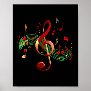 Reggae Music Notes Poster