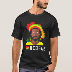 Reggae Music Rastafari Dreadlocks Reggaeton Jamaic T-Shirt