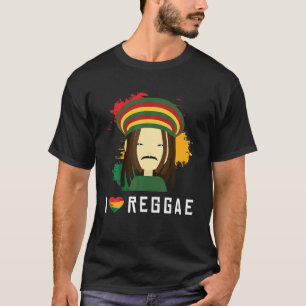 Reggae Music Rastafari Dreadlocks Reggaeton Jamaic T-Shirt