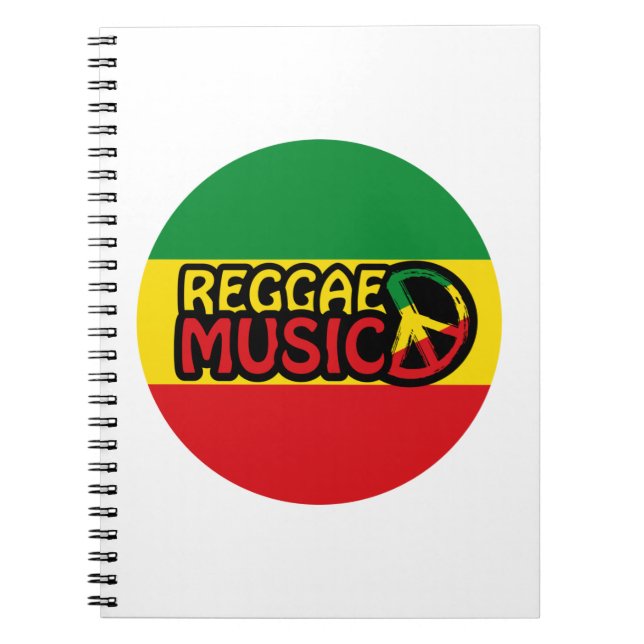 Reggae Music, reggae art with peace symbol Notebook (Front)
