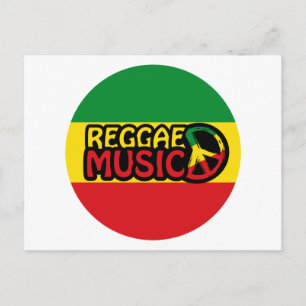 Reggae Music, reggae art with peace symbol Postcard