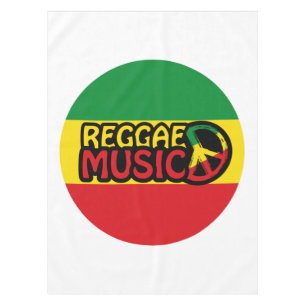 Reggae Music, reggae art with peace symbol Tablecloth