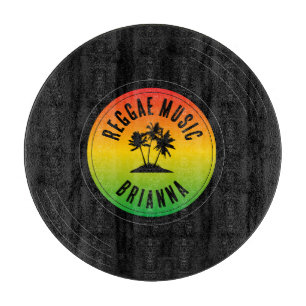 Reggae Music Vinyl Record Rasta Chef Cutting Board