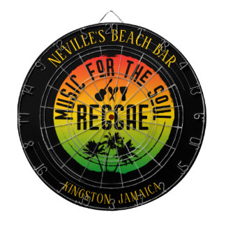 Reggae Music Vinyl Record Sports Bar Dartboard