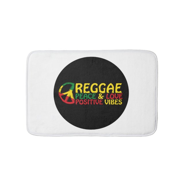 Reggae Music with positive quotes Bath Mat (Front)