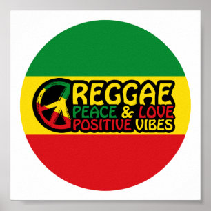 Reggae Music with positive quotes Poster