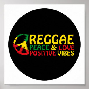 Reggae Music with positive quotes Poster