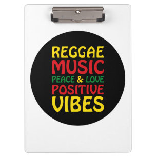 Reggae Music with positive sayings Clipboard