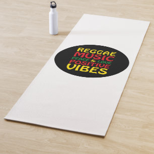Reggae Music with positive sayings Yoga Mat