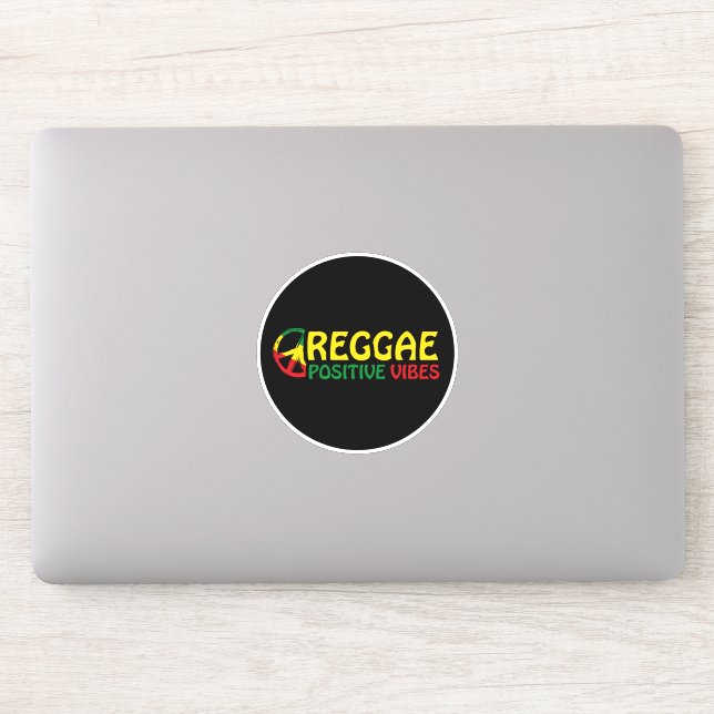 Reggae Music with positive vibes and reggae flag (Computer)