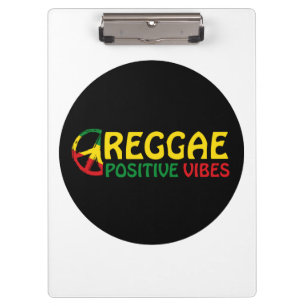 Reggae Music with positive vibes and reggae flag Clipboard