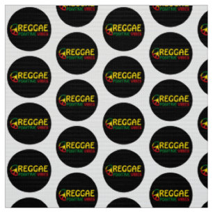 Reggae Music with positive vibes and reggae flag Fabric