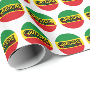 Reggae Music with positive vibes and reggae flag Wrapping Paper