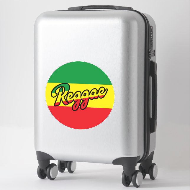 Reggae Music with reggae flag colors (Suitcase)