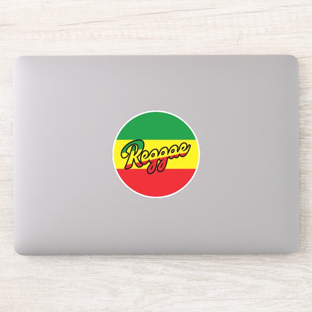 Reggae Music with reggae flag colors (Computer)