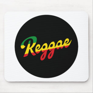 Reggae Music with reggae flag colors Mouse Pad