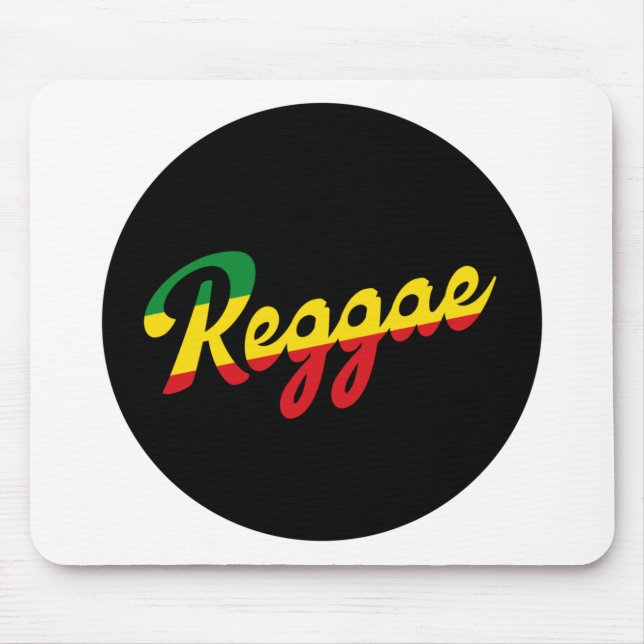 Reggae Music with reggae flag colors Mouse Pad (Front)