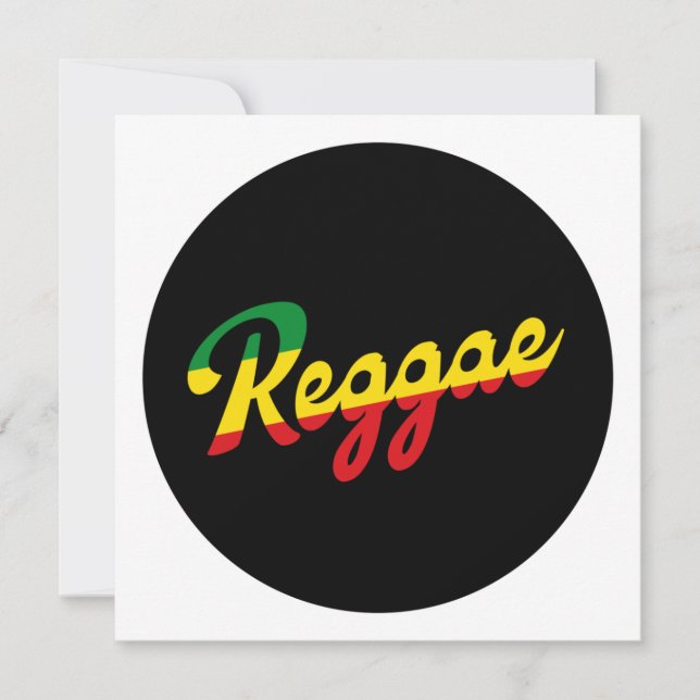 Reggae Music with reggae flag colours (Front)