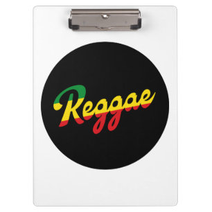 Reggae Music with reggae flag colours Clipboard