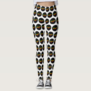 Reggae Music with reggae flag colours Leggings