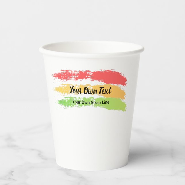 Reggae Paper Cup With Your Own Text (Front)