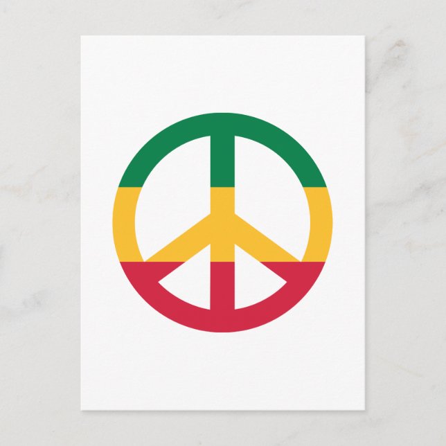 Reggae peace flag postcard (Front)