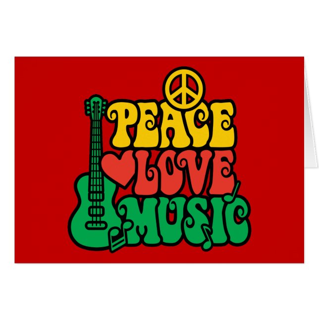 Reggae Peace Love Music (Front Horizontal)