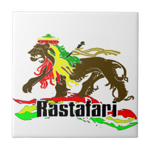 Reggae Rasta Iron, Lion, Zion 2 Ceramic Tile