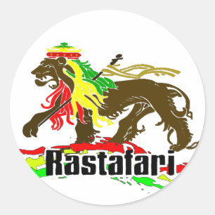 Reggae Rasta Iron, Lion, Zion 2 Classic Round Sticker