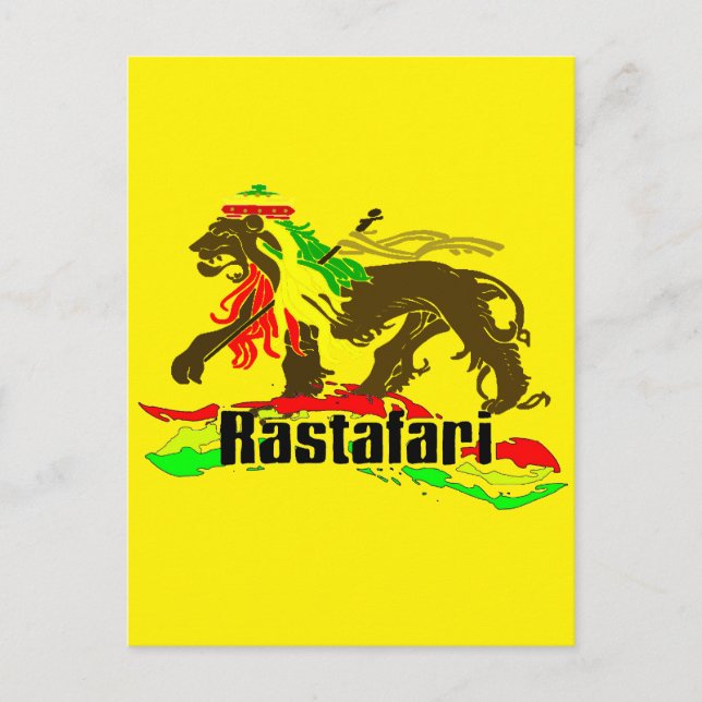 Reggae Rasta Iron, Lion, Zion 2 Postcard (Front)