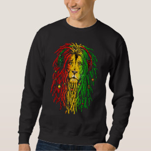 Reggae Rasta Lion Rastafarian Lion Reggae Music Sweatshirt