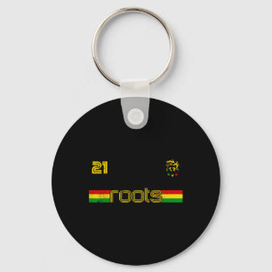 Reggae Rastafari Ethiopia Jamaica Footbyll Soccer Key Ring
