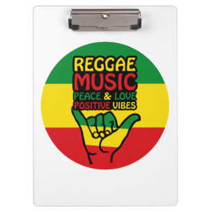 Reggae Shaka Hand with positive quotes Clipboard