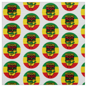 Reggae Shaka Hand with positive quotes Fabric
