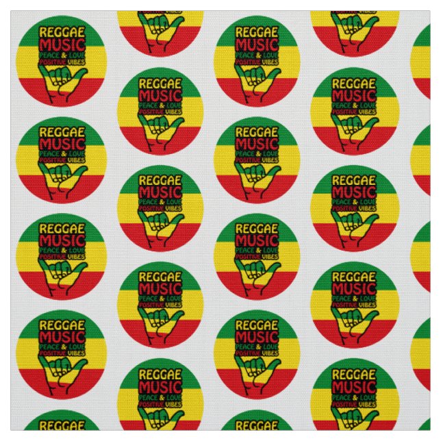 Reggae Shaka Hand with positive quotes Fabric (Swatch)