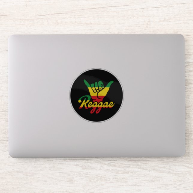 Reggae Shaka Hands with reggae colours (Computer)