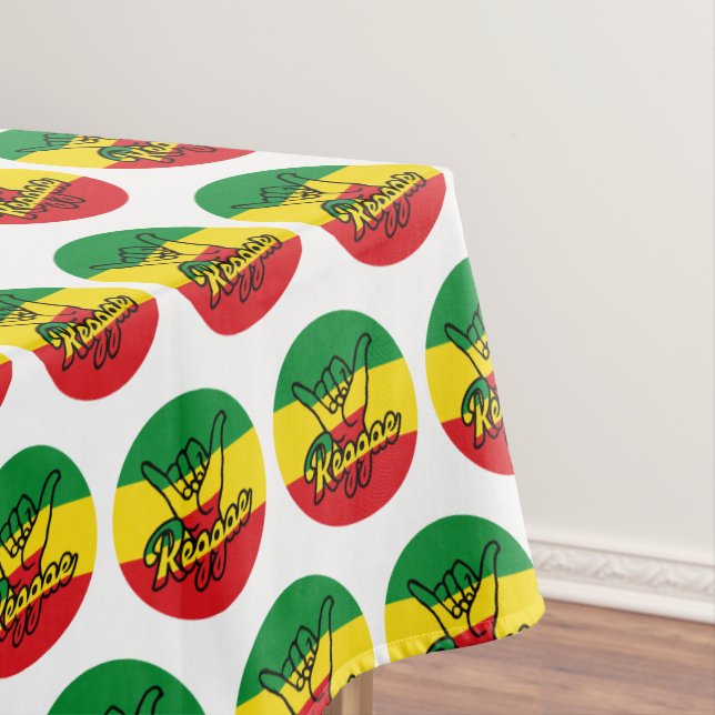 Reggae Shaka Hands with reggae colours Tablecloth (In Situ)