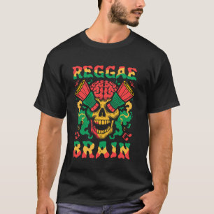 Reggae Skull Rastafari Rastafarian Rasta Music Reg T-Shirt