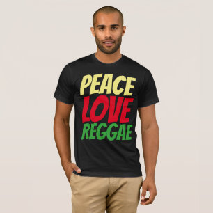 REGGAE t-shirts, PEACE LOVE T-Shirt
