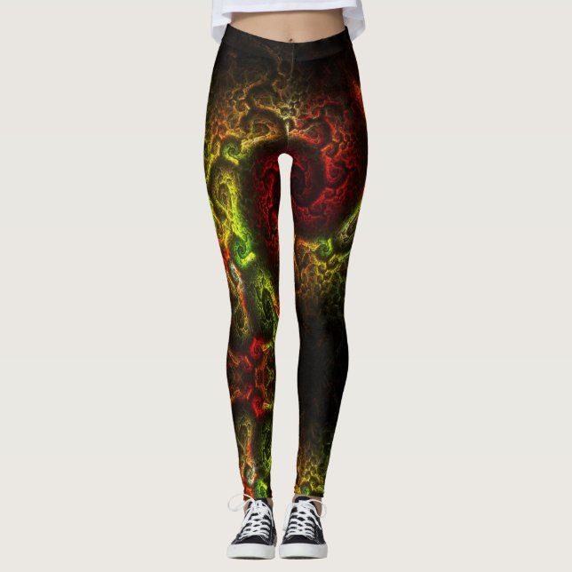 Reggae Vibes - Power Yoga Leggings (Front)