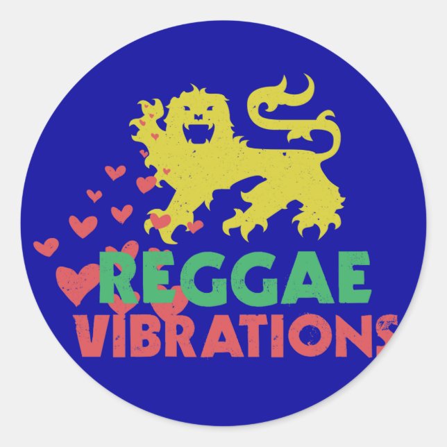 Reggae Vibrations Classic Round Sticker (Front)