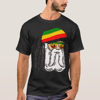 Reggae Xmas Santa Rasta Christmas Rasta Rastafari  T-Shirt